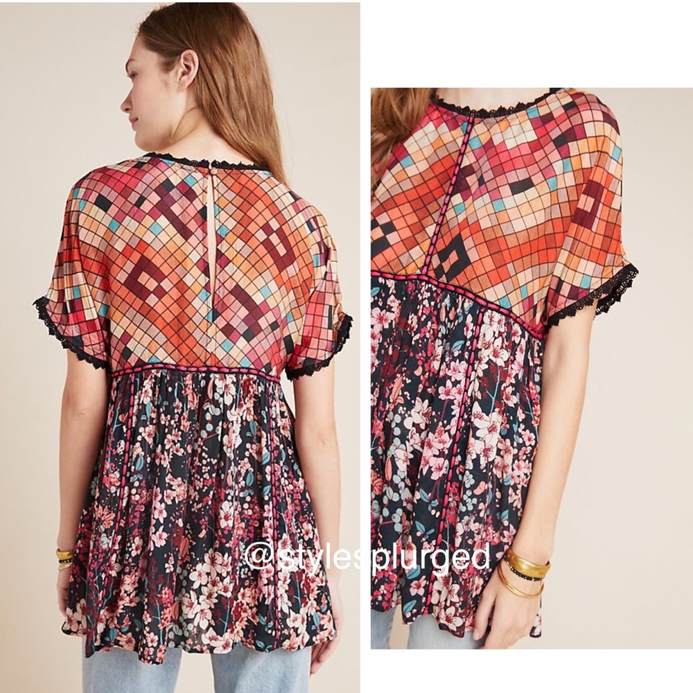 NWT⭐️Top Rated⭐️ANTHRO Sidonie Swing Tunic size XS - Picture 2 of 11